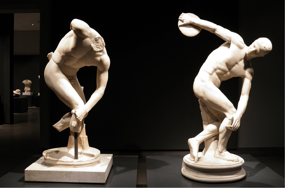 Dyskobol Myrona - forma rzeźby